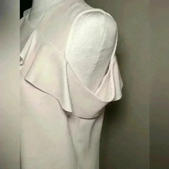 Ted Baker Honourr Asymmetrical Frill Top Nude Pink - Size 2 - Small/Medium - Picture 5 of 11